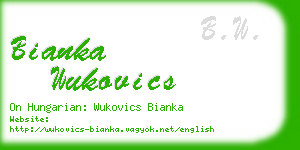 bianka wukovics business card